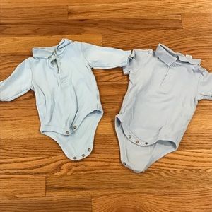2 Light Blue Baby Boy Tops